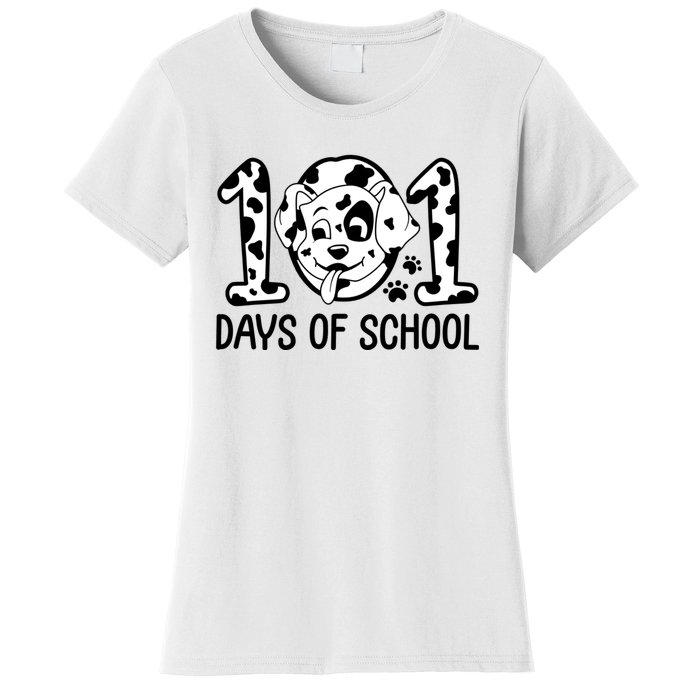 101 Days Of School Dalmatian Dog Funny School Women's T-Shirt