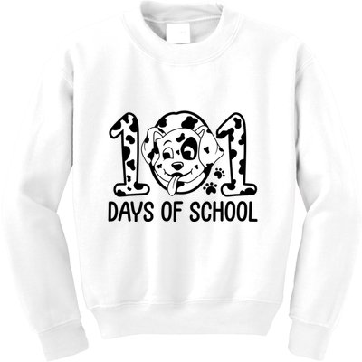 101 Days Of School Dalmatian Dog Funny School Kids Sweatshirt