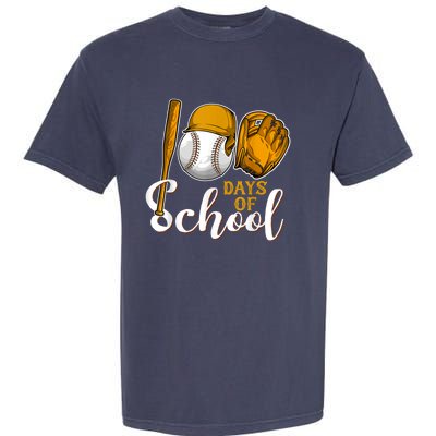 100 Days Of School Baseball Teacher Kids 100th Day Of School Garment-Dyed Heavyweight T-Shirt