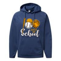 100 Days Of School Baseball Teacher Kids 100th Day Of School Performance Fleece Hoodie