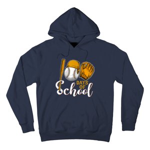 100 Days Of School Baseball Teacher Kids 100th Day Of School Hoodie