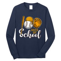 100 Days Of School Baseball Teacher Kids 100th Day Of School Long Sleeve Shirt