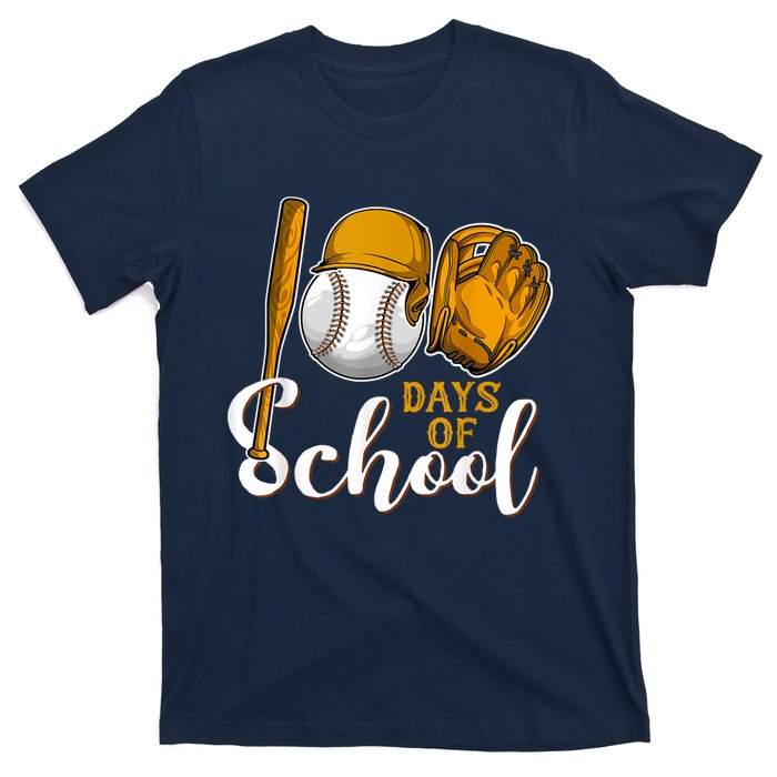 100 Days Of School Baseball Teacher Kids 100th Day Of School T-Shirt