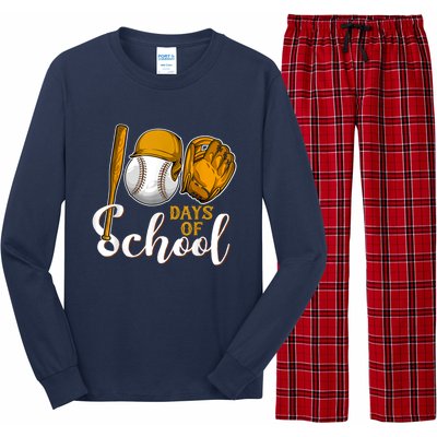 100 Days Of School Baseball Teacher Kids 100th Day Of School Long Sleeve Pajama Set