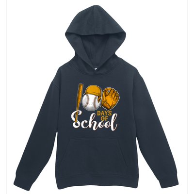 100 Days Of School Baseball Teacher Kids 100th Day Of School Urban Pullover Hoodie