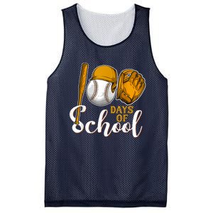 100 Days Of School Baseball Teacher Kids 100th Day Of School Mesh Reversible Basketball Jersey Tank