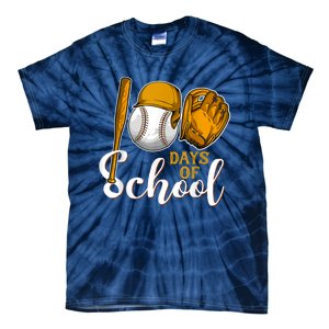 100 Days Of School Baseball Teacher Kids 100th Day Of School Tie-Dye T-Shirt