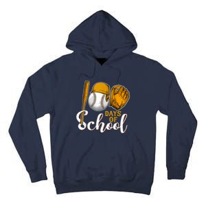 100 Days Of School Baseball Teacher Kids 100th Day Of School Tall Hoodie