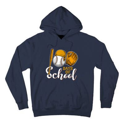 100 Days Of School Baseball Teacher Kids 100th Day Of School Tall Hoodie