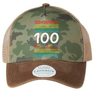 100th Day Of School Teacher 100 Days Math Numbers Legacy Tie Dye Trucker Hat