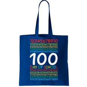 100th Day Of School Teacher 100 Days Math Numbers Tote Bag