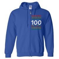 100th Day Of School Teacher 100 Days Math Numbers Full Zip Hoodie