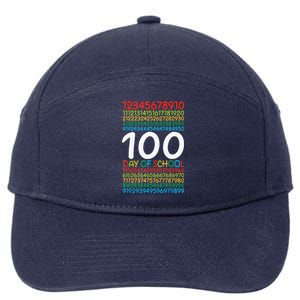 100th Day Of School Teacher 100 Days Math Numbers 7-Panel Snapback Hat