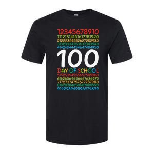 100th Day Of School Teacher 100 Days Math Numbers Softstyle CVC T-Shirt