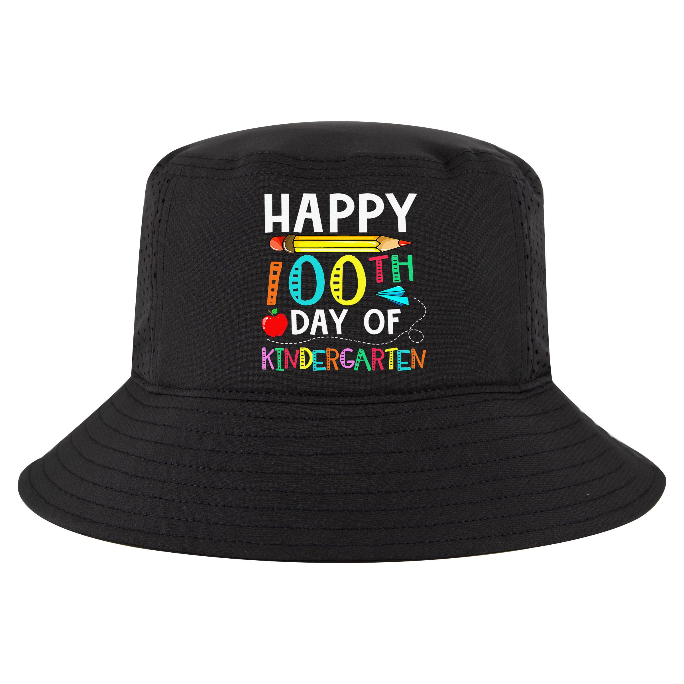 100 Days Of Kindergarten Happy 100th Day Of School Cool Comfort Performance Bucket Hat