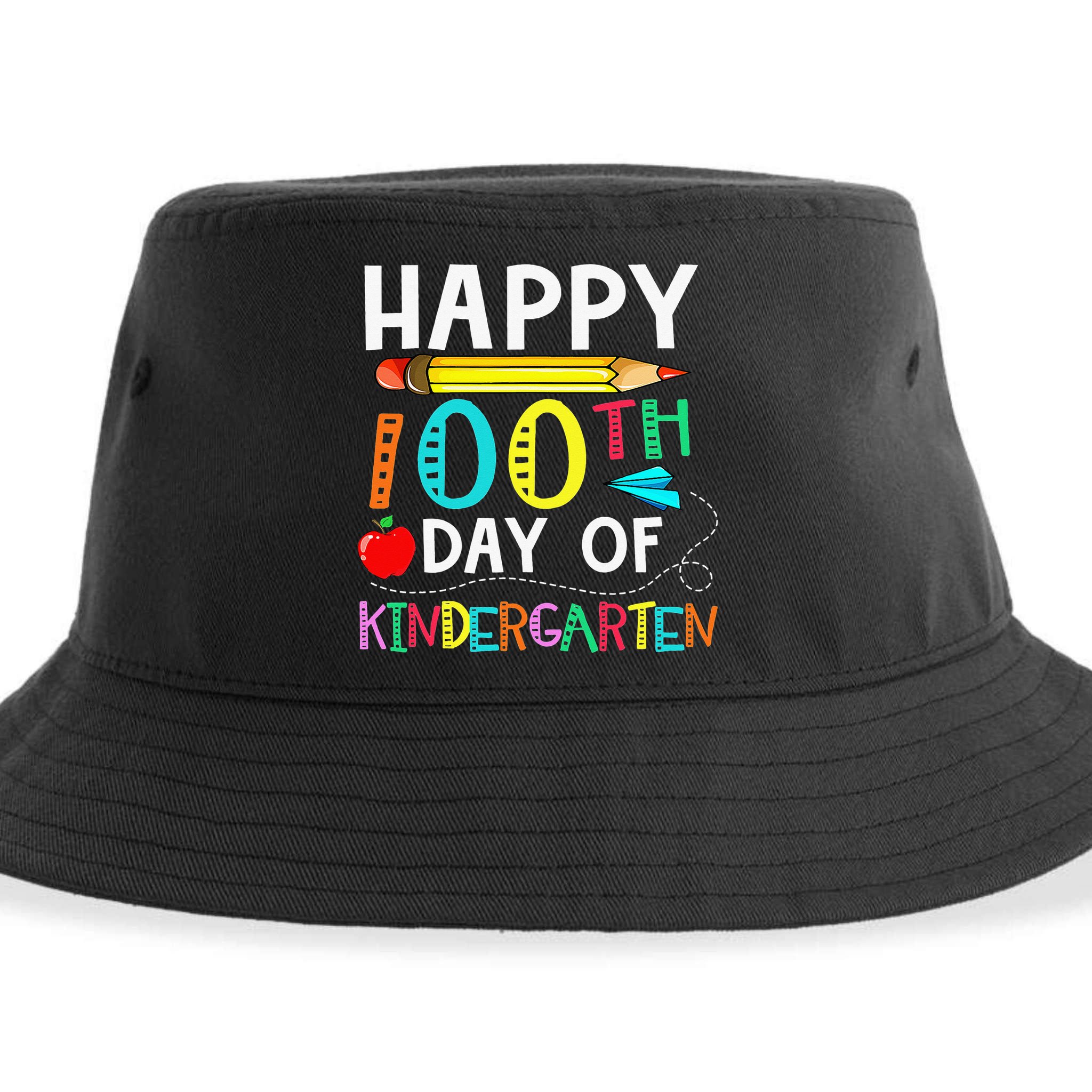 100 Days Of Kindergarten Happy 100th Day Of School Sustainable Bucket Hat