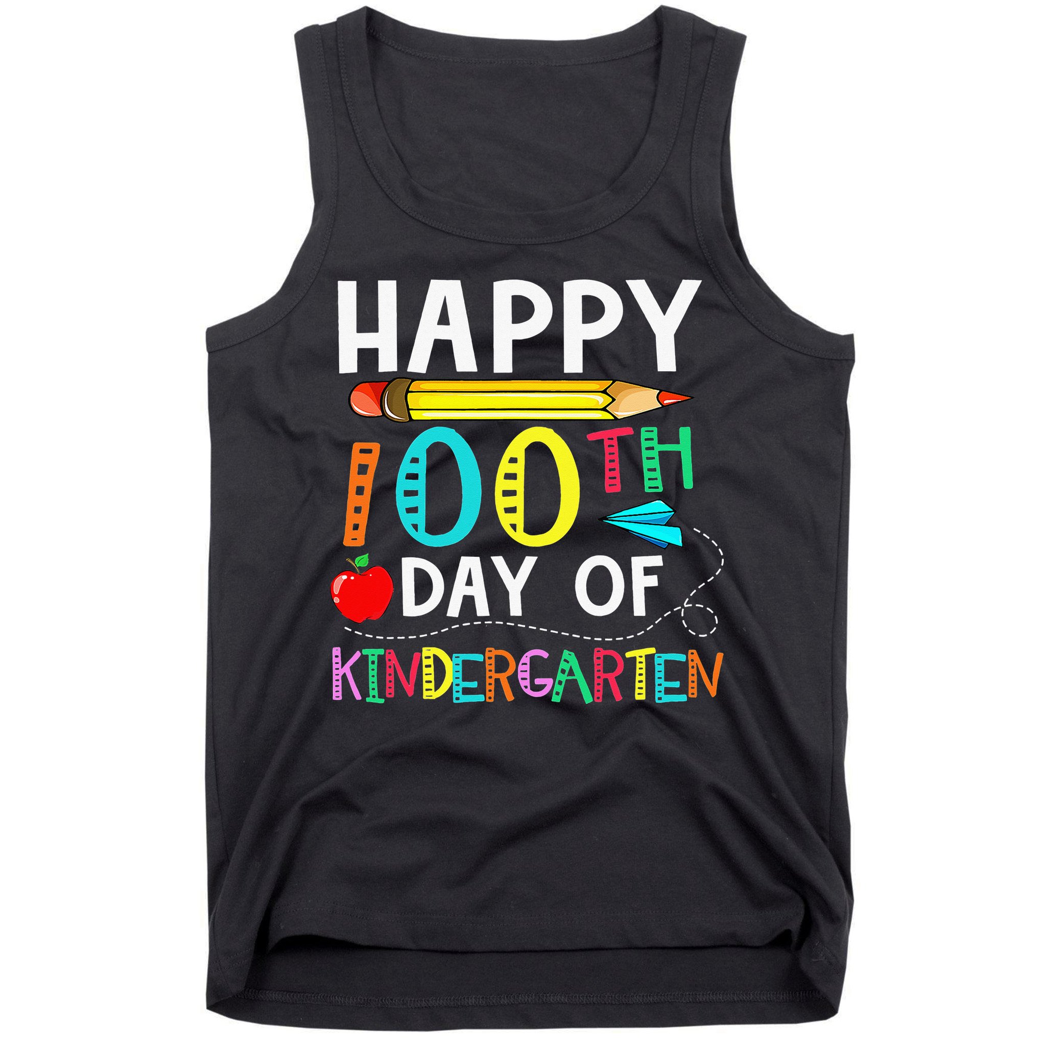100 Days Of Kindergarten Happy 100th Day Of School Tank Top