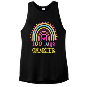 100th Day Of School Teacher Smarter Rainbow Ladies PosiCharge Tri-Blend Wicking Tank