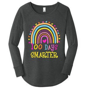 100th Day Of School Teacher Smarter Rainbow Women's Perfect Tri Tunic Long Sleeve Shirt