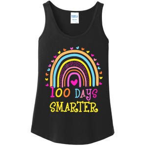 100th Day Of School Teacher Smarter Rainbow Ladies Essential Tank