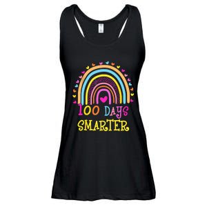 100th Day Of School Teacher Smarter Rainbow Ladies Essential Flowy Tank