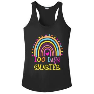 100th Day Of School Teacher Smarter Rainbow Ladies PosiCharge Competitor Racerback Tank