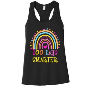 100th Day Of School Teacher Smarter Rainbow Women's Racerback Tank