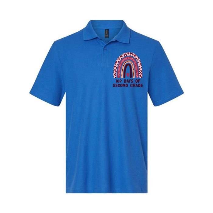 102 Day Of 2Nd Grade Rainbow 102 Day Of Second Grade Meaningful Gift Softstyle Adult Sport Polo