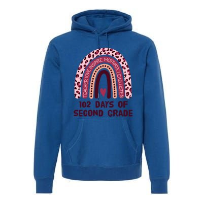 102 Day Of 2Nd Grade Rainbow 102 Day Of Second Grade Meaningful Gift Premium Hoodie