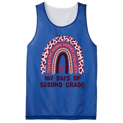 102 Day Of 2Nd Grade Rainbow 102 Day Of Second Grade Meaningful Gift Mesh Reversible Basketball Jersey Tank