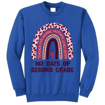 102 Day Of 2Nd Grade Rainbow 102 Day Of Second Grade Meaningful Gift Tall Sweatshirt