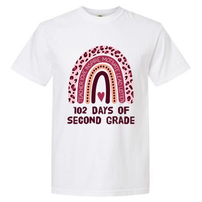 102 Day Of 2Nd Grade Rainbow 102 Day Of Second Grade Meaningful Gift Garment-Dyed Heavyweight T-Shirt