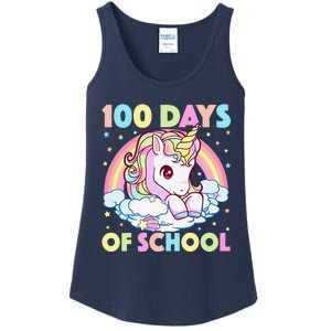 100 Days Of School Unicorn Teacher 100th Day Of School Funny Ladies Essential Tank