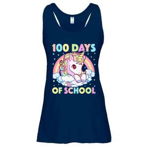 100 Days Of School Unicorn Teacher 100th Day Of School Funny Ladies Essential Flowy Tank