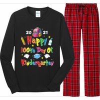 100 Days Of Kindergarten School Gift Students Teachers Long Sleeve Pajama Set