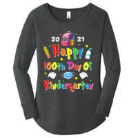 100 Days Of Kindergarten School Gift Students Teachers Women's Perfect Tri Tunic Long Sleeve Shirt