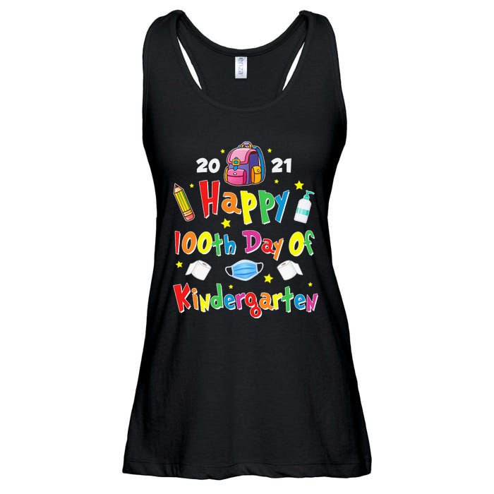 100 Days Of Kindergarten School Gift Students Teachers Ladies Essential Flowy Tank