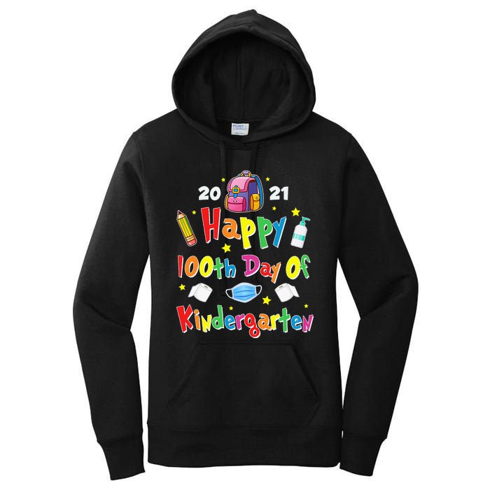 100 Days Of Kindergarten School Gift Students Teachers Women's Pullover Hoodie