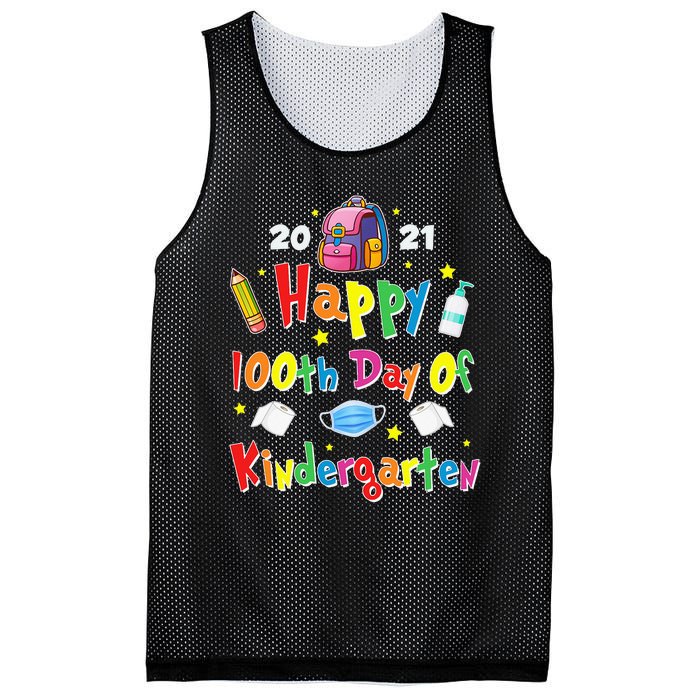 100 Days Of Kindergarten School Gift Students Teachers Mesh Reversible Basketball Jersey Tank