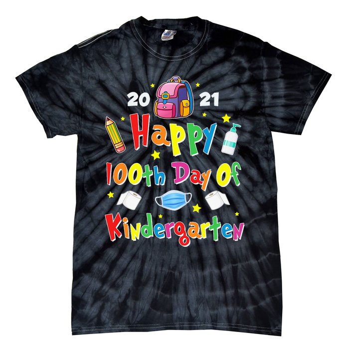 100 Days Of Kindergarten School Gift Students Teachers Tie-Dye T-Shirt