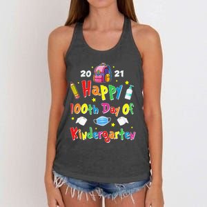 100 Days Of Kindergarten School Gift Students Teachers Women's Knotted Racerback Tank