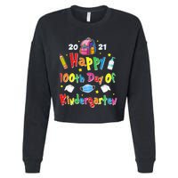 100 Days Of Kindergarten School Gift Students Teachers Cropped Pullover Crew