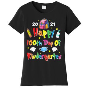 100 Days Of Kindergarten School Gift Students Teachers Women's T-Shirt