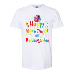 100 Days Of Kindergarten School Gift Students Teachers Softstyle CVC T-Shirt