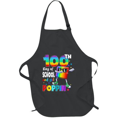 100th Day Pop It And Still Poppin 100 Days Of School Full-Length Apron With Pockets