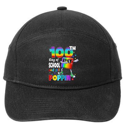 100th Day Pop It And Still Poppin 100 Days Of School 7-Panel Snapback Hat