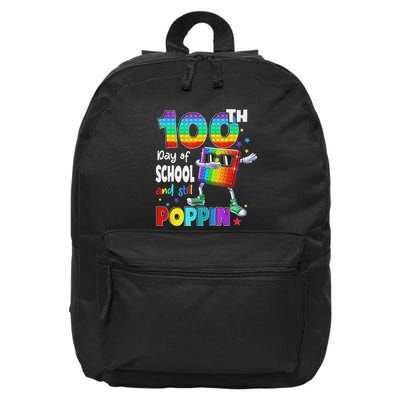 100th Day Pop It And Still Poppin 100 Days Of School 16 in Basic Backpack