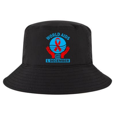 1 Dec Red Ribbon Day Support For World Aids Day Awareness Cute Gift Cool Comfort Performance Bucket Hat