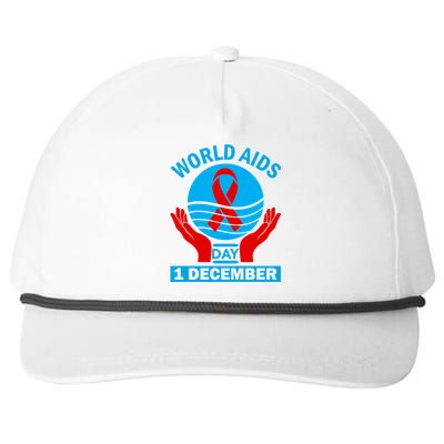 1 Dec Red Ribbon Day Support For World Aids Day Awareness Cute Gift Snapback Five-Panel Rope Hat