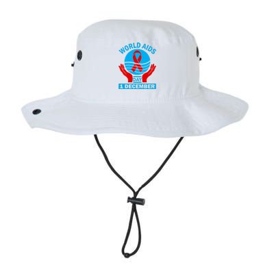 1 Dec Red Ribbon Day Support For World Aids Day Awareness Cute Gift Legacy Cool Fit Booney Bucket Hat